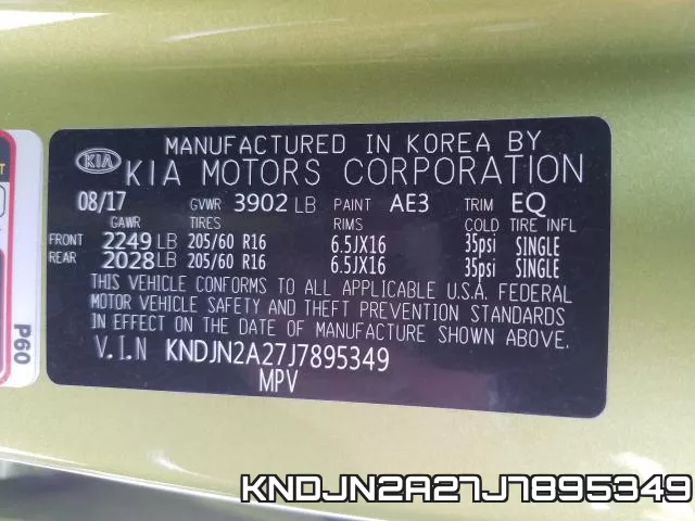 KNDJN2A27J7895349 фото 2