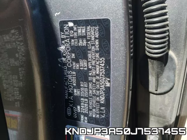KNDJP3A50J7537455 фото 2
