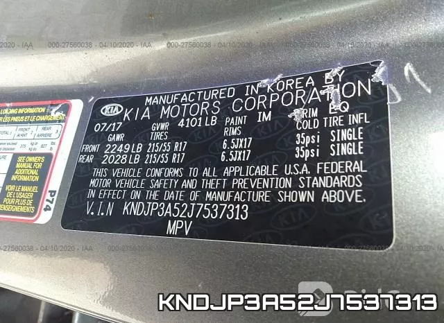 KNDJP3A52J7537313 фото 10