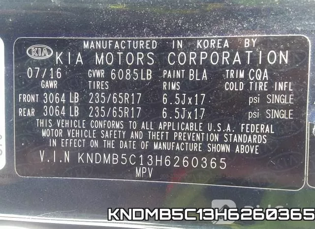 KNDMB5C13H6260365 фото 10