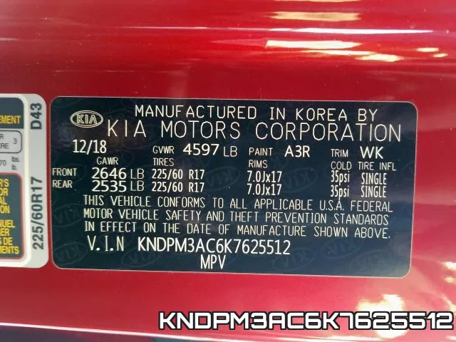 KNDPM3AC6K7625512 фото 2