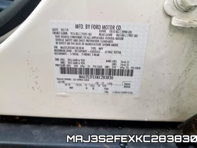 MAJ3S2FEXKC283830 фото 2
