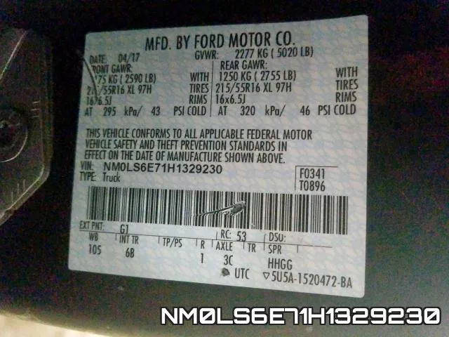 NM0LS6E71H1329230 фото 2