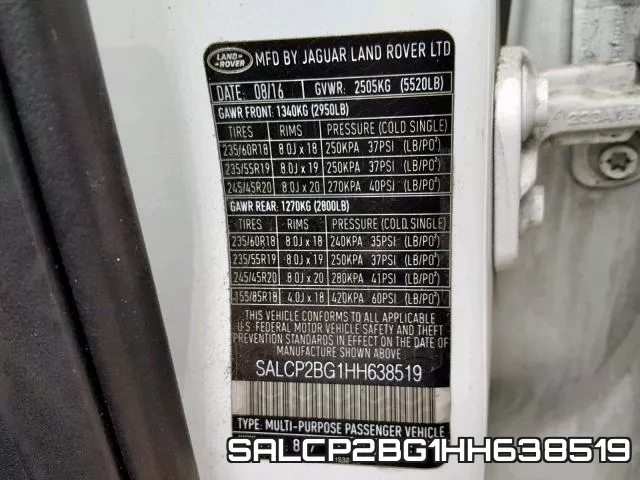 SALCP2BG1HH638519 фото 2
