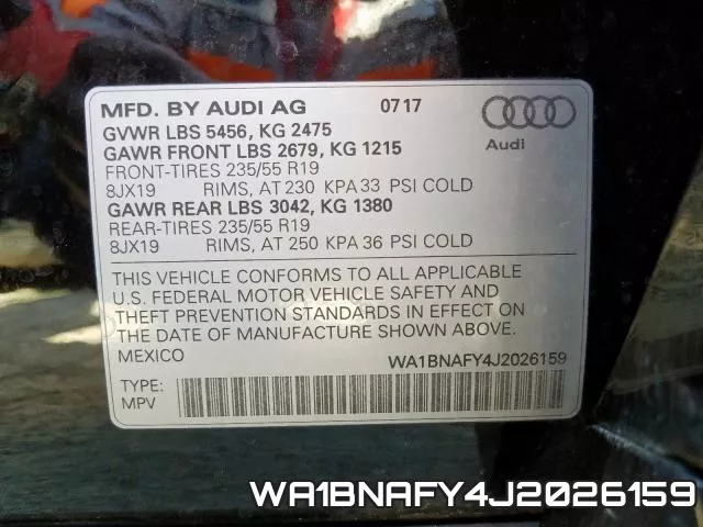 WA1BNAFY4J2026159 фото 2