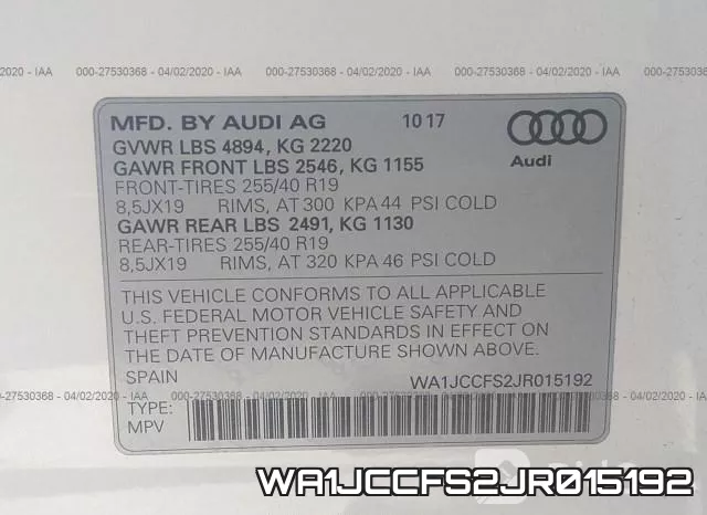 WA1JCCFS2JR015192 фото 10