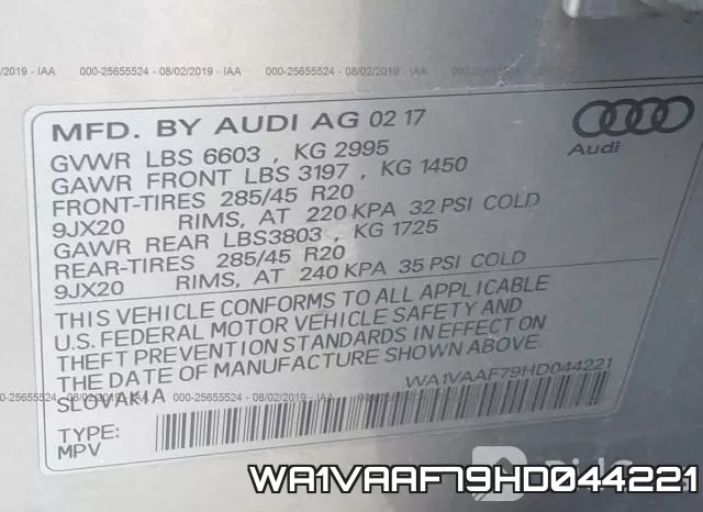 WA1VAAF79HD044221 фото 10