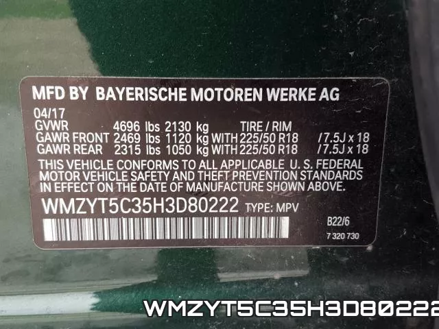 WMZYT5C35H3D80222 фото 2