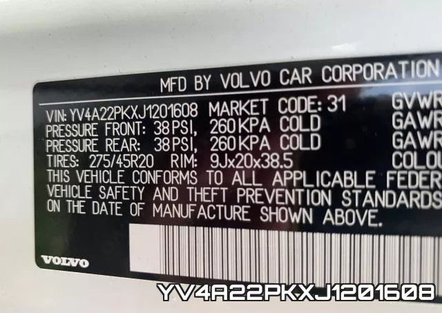 YV4A22PKXJ1201608 фото 2