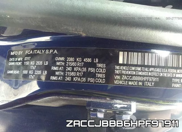 ZACCJBBB6HPF97911 фото 10