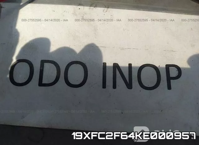 19XFC2F64KE000957 фото 8
