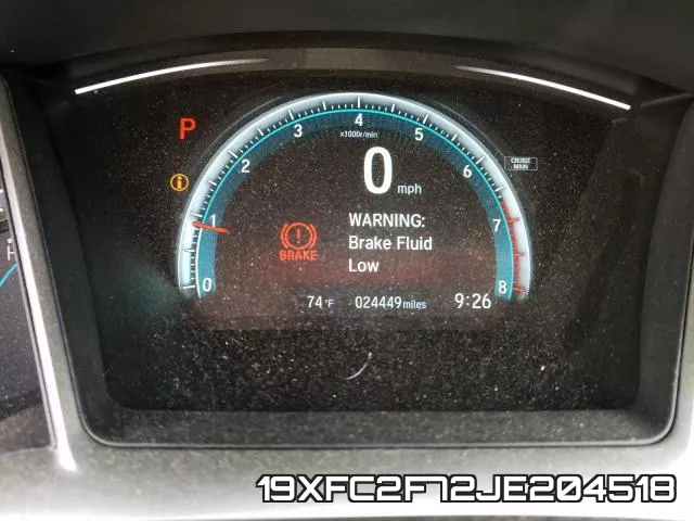 19XFC2F72JE204518 фото 9