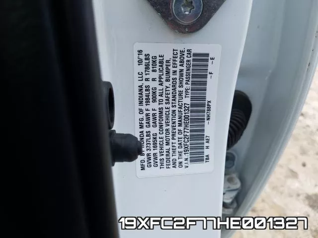 19XFC2F77HE001327 фото 2