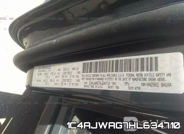 1C4AJWAG7HL634710 фото 10