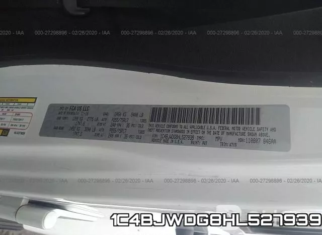 1C4BJWDG8HL527939 фото 10