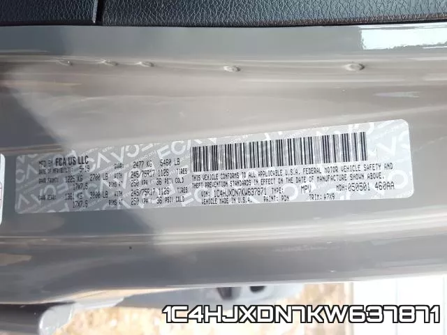1C4HJXDN7KW637871 фото 2