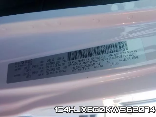 1C4HJXEG0KW562074 фото 2