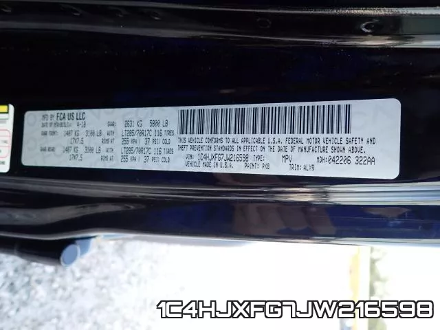 1C4HJXFG7JW216598 фото 2