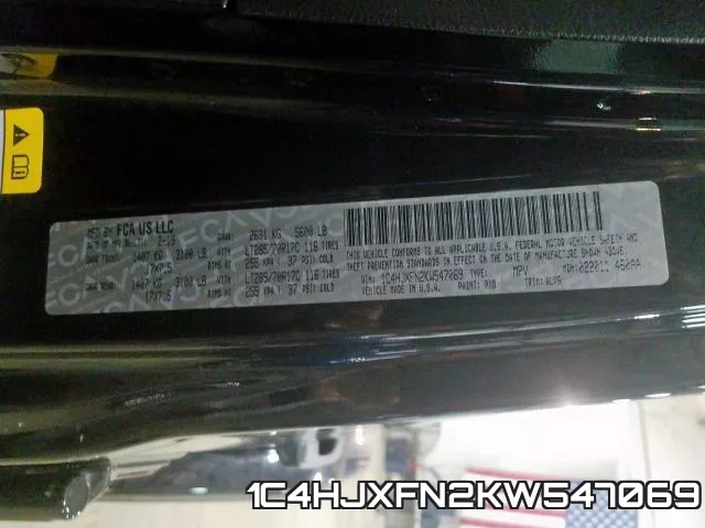 1C4HJXFN2KW547069 фото 2