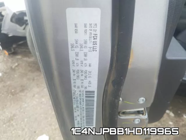 1C4NJPBB1HD119965 фото 2