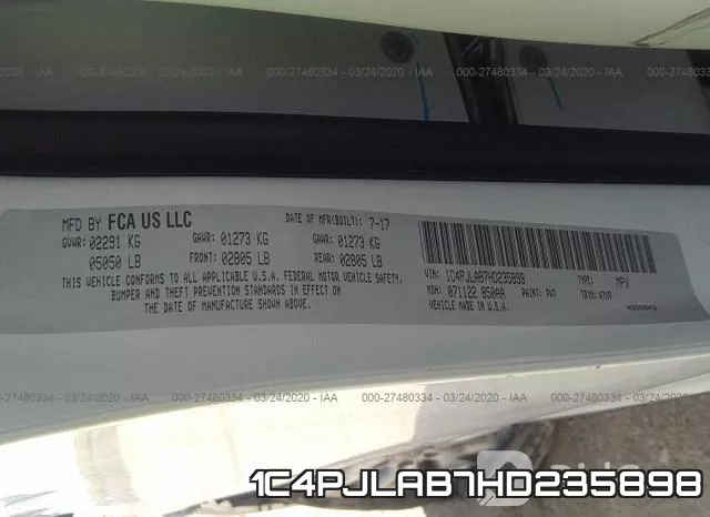 1C4PJLAB7HD235898 фото 10