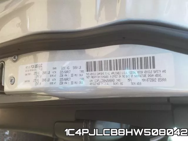 1C4PJLCB8HW508042 фото 2