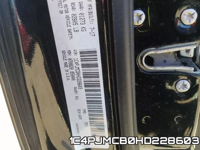 1C4PJMCB0HD228603 фото 2
