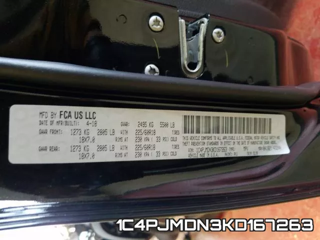 1C4PJMDN3KD167263 фото 2