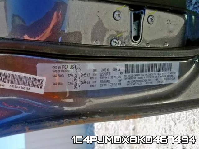 1C4PJMDX8KD467494 фото 2