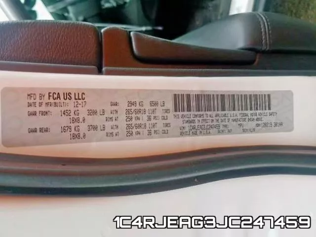 1C4RJEAG3JC247459 фото 2