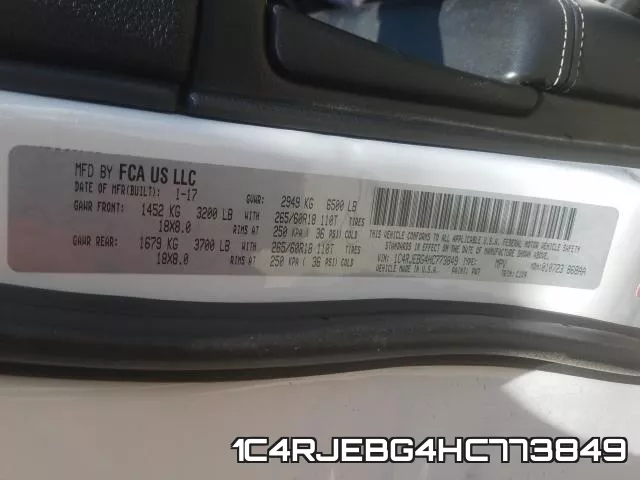 1C4RJEBG4HC773849 фото 2