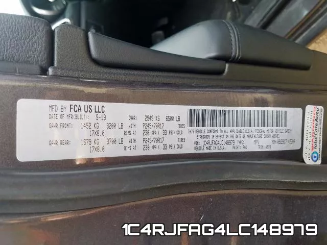 1C4RJFAG4LC148979 фото 2