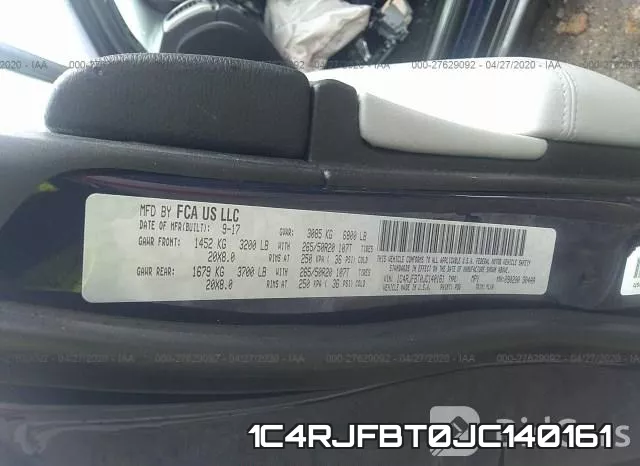 1C4RJFBT0JC140161 фото 10