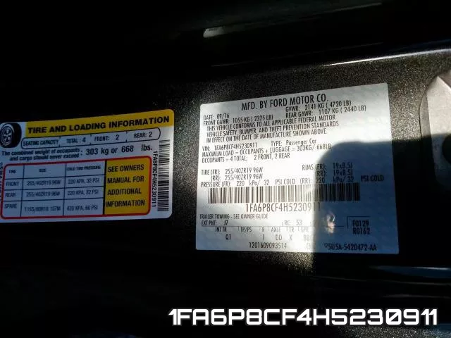 1FA6P8CF4H5230911 фото 2
