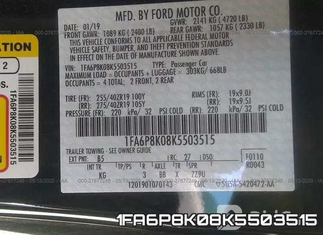1FA6P8K08K5503515 фото 10