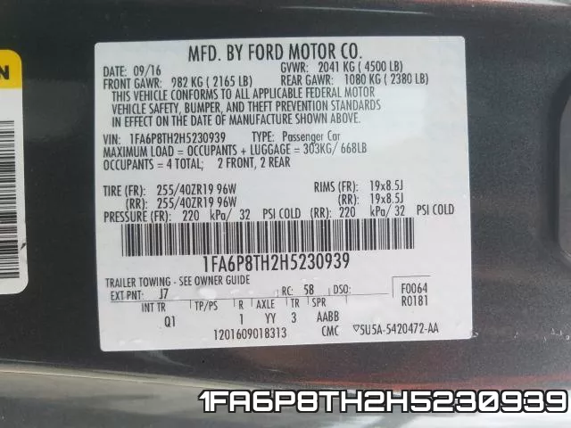 1FA6P8TH2H5230939 фото 2