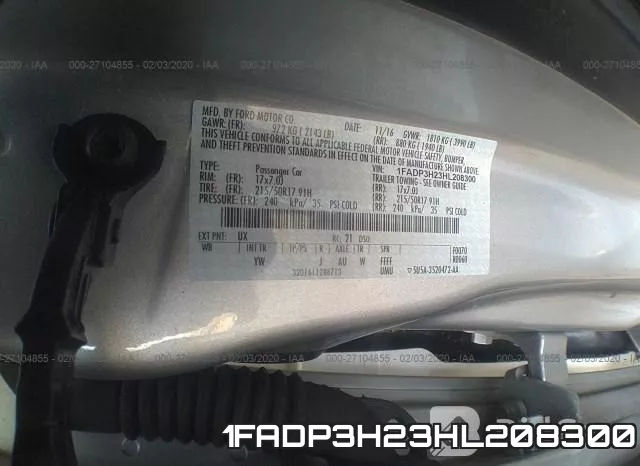 1FADP3H23HL208300 фото 10