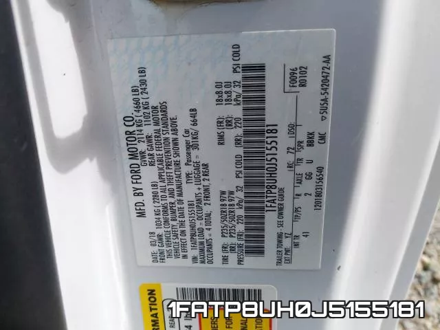 1FATP8UH0J5155181 фото 2