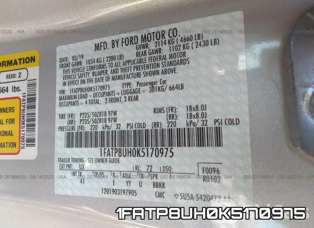 1FATP8UH0K5170975 фото 10