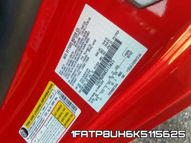 1FATP8UH6K5115625 фото 2