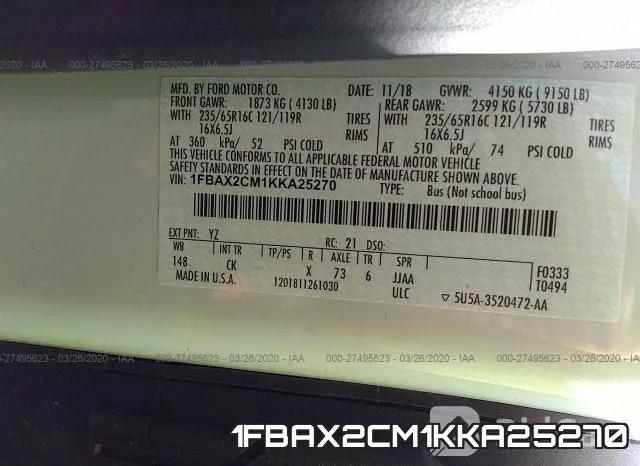 1FBAX2CM1KKA25270 фото 10