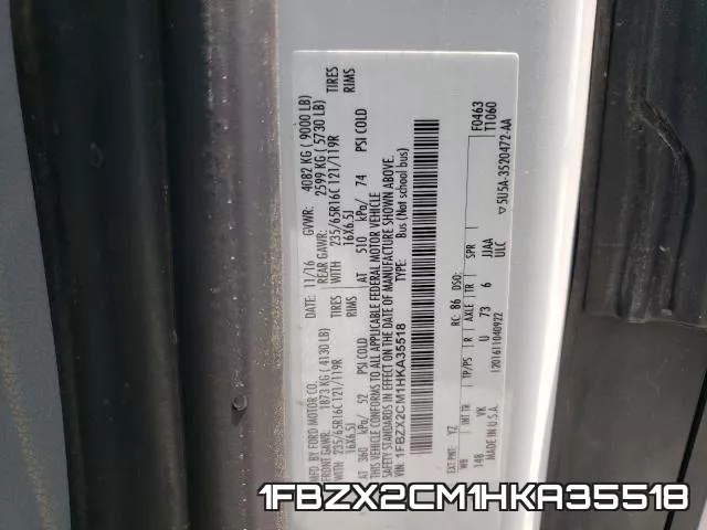 1FBZX2CM1HKA35518 фото 2