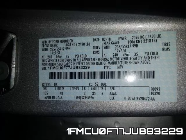 1FMCU0F77JUB83229 фото 2