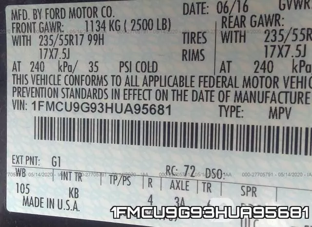 1FMCU9G93HUA95681 фото 10