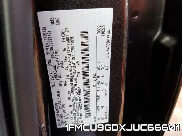1FMCU9GDXJUC66601 фото 2