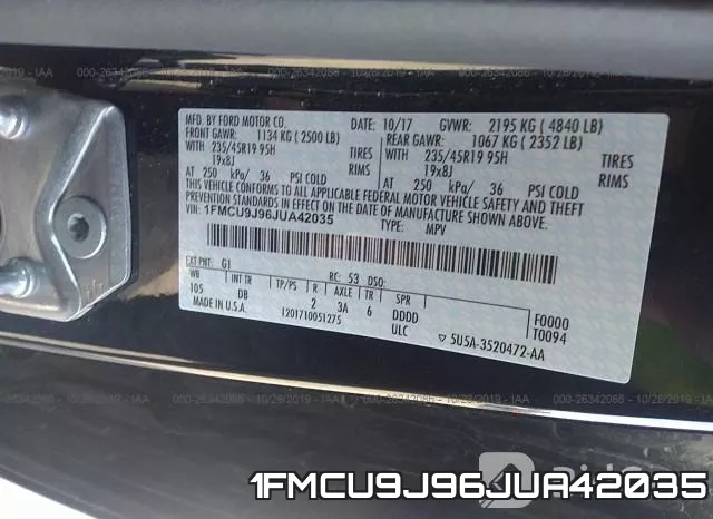 1FMCU9J96JUA42035 фото 10