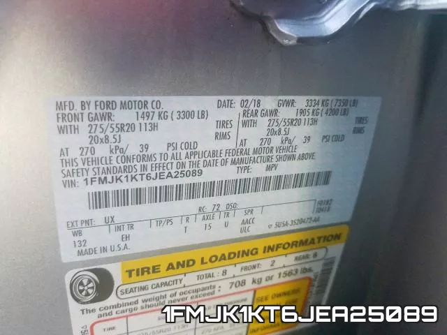 1FMJK1KT6JEA25089 фото 2