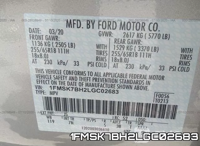 1FMSK7BH2LGC02683 фото 10