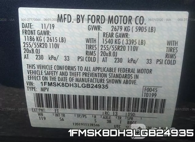 1FMSK8DH3LGB24935 фото 10