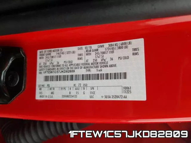 1FTEW1C57JKD82809 фото 2